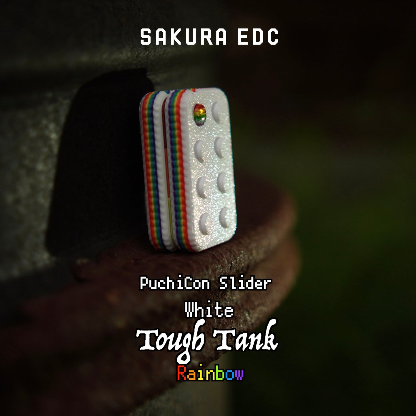 [w6] PuchiCon Slider : White Tough Tank Rainbow